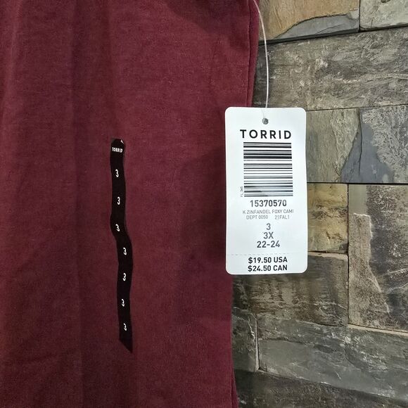 Torrid Camisole K Zinfandel Scoop Neck Foxy Cami Tank Top 3X (22-24) Classic NWT - Picture 2 of 5